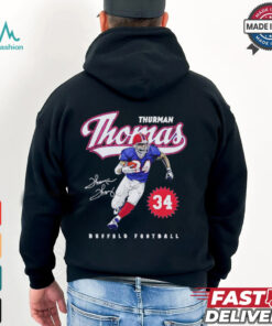 Thurman Thomas Buffalo Bills script signature vintage shirt