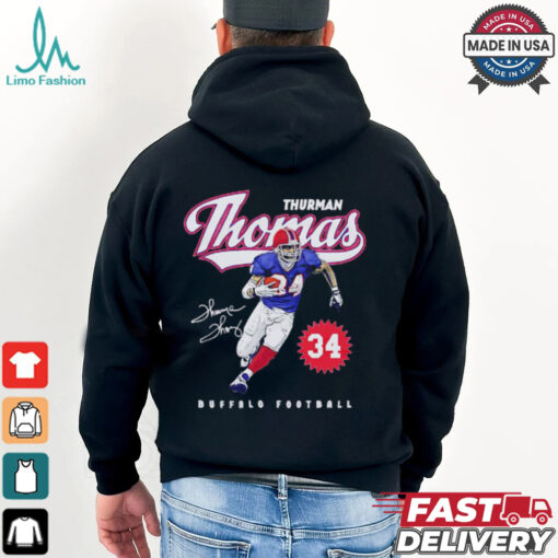 Thurman Thomas Buffalo Bills script signature vintage shirt