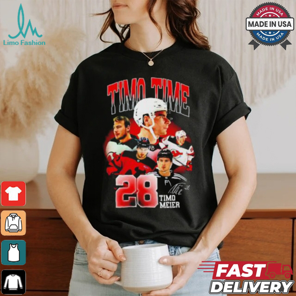 Timo Meier New Jersey Devils Timo Time signature shirt Timo Meier New Jersey Devils Timo Time signature shirt