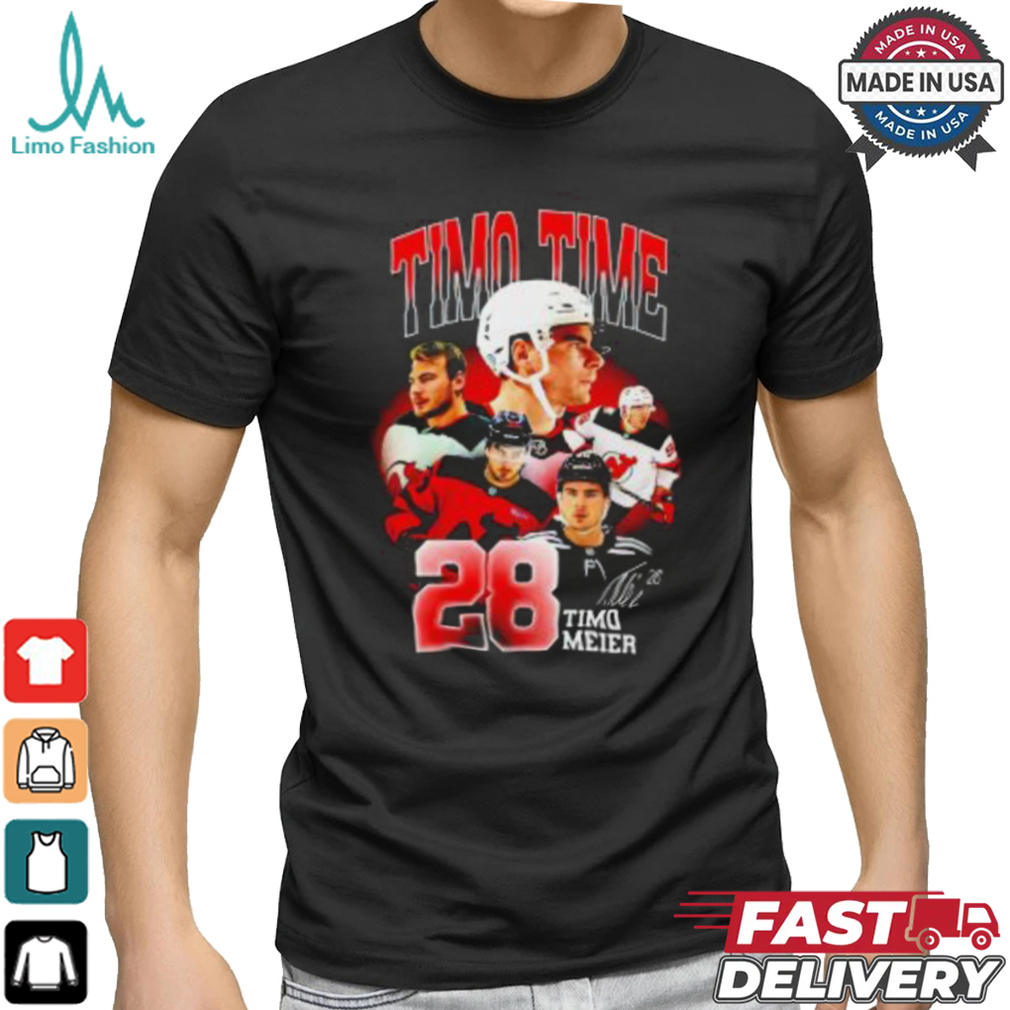 Timo Meier New Jersey Devils Timo Time signature shirt Timo Meier New Jersey Devils Timo Time signature shirt
