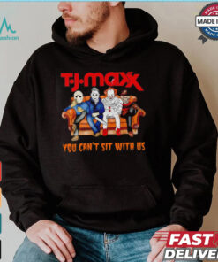 Tj Maxx club you can’t sit with us Voorhees Myers Pennywise and Krueger Halloween shirt