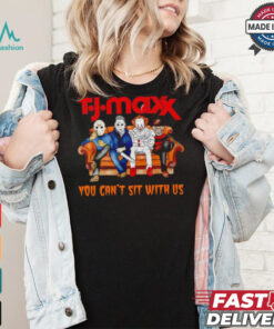 Tj Maxx club you can’t sit with us Voorhees Myers Pennywise and Krueger Halloween shirt