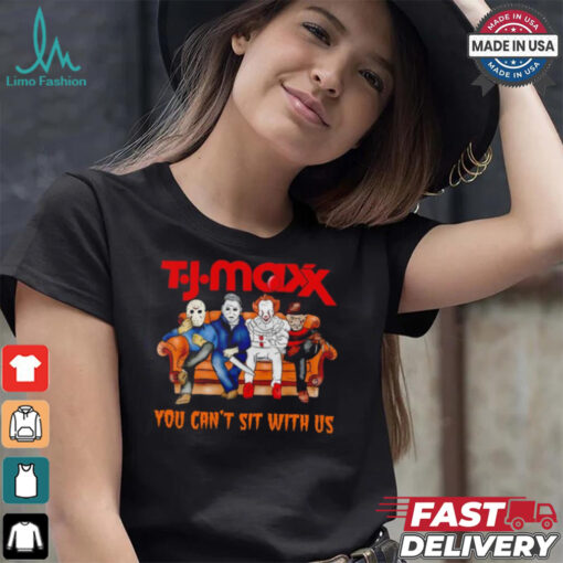 Tj Maxx club you can’t sit with us Voorhees Myers Pennywise and Krueger Halloween shirt