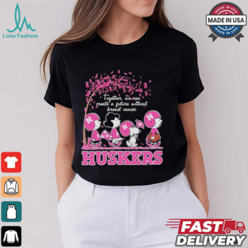 Together We Can Create A Future Without Breast Cancer Snoopy Huskers Shirt