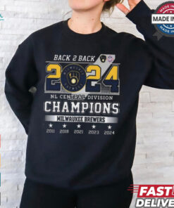 Top Milwaukee brewers 2024 national league central division champs back to back 2024 shirt