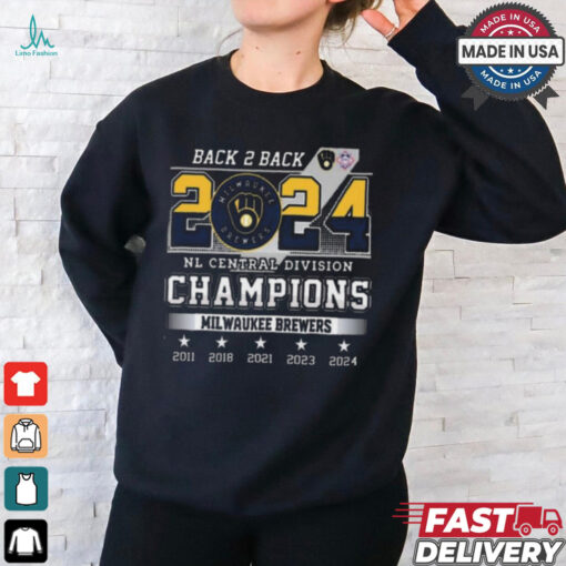 Top Milwaukee brewers 2024 national league central division champs back to back 2024 shirt