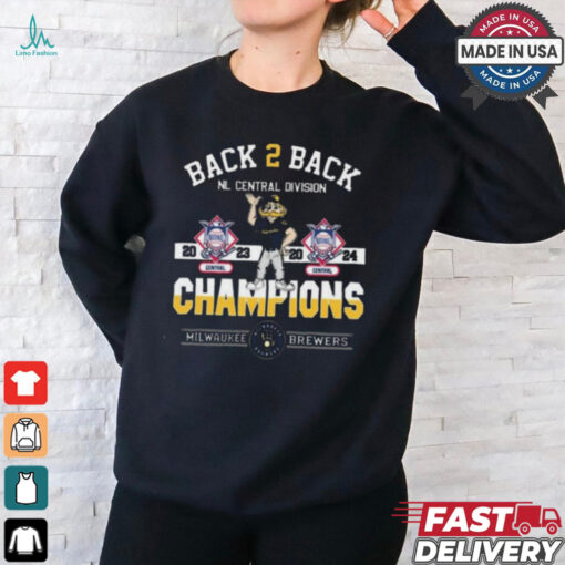 Top Milwaukee brewers back 2 back nl central division champions 2024 shirt