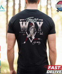 Tress Way Washington Commanders NFL Triangle Name Signature t shirt