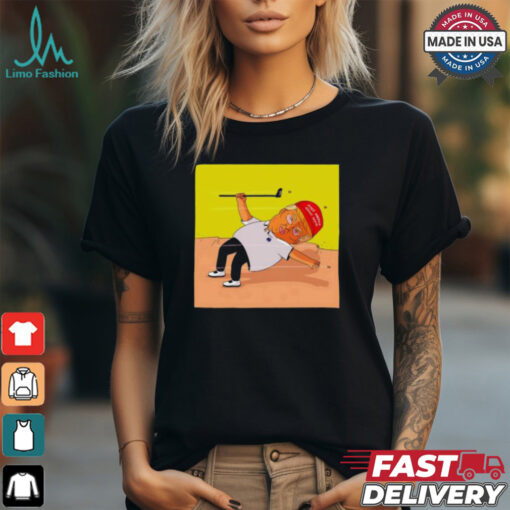 Trump play golf Assassination attempts cartoon shirt