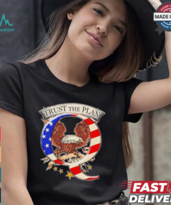 Trust the plan Qanon American flag Eagle shirt