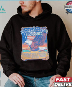 Tucker Carlson Live Tour Eagles art shirt