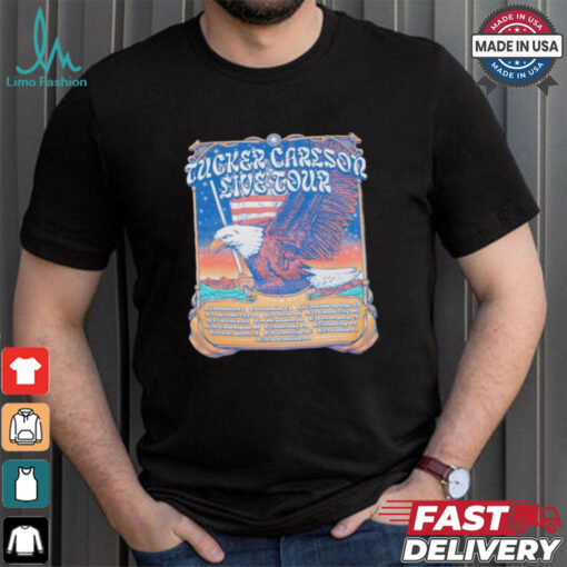 Tucker Carlson Live Tour Eagles art shirt
