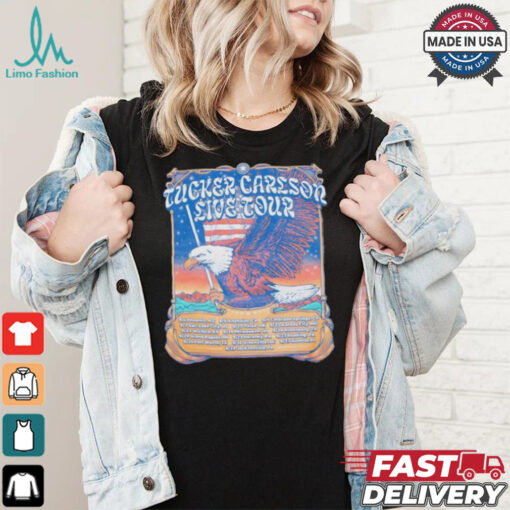 Tucker Carlson Live Tour Eagles art shirt
