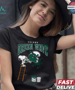 Tulane Green Wave Snoopy Painting Shirt