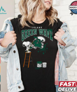 Tulane Green Wave Snoopy Painting Shirt