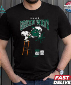 Tulane Green Wave Snoopy Painting Shirt