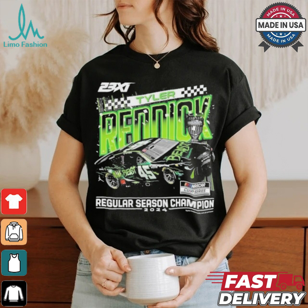 Tyler Reddick 2024 NASCAR Cup Series Regular Season Champion T Shirt Tyler Reddick 2024 NASCAR Cup Series Regular Season Champion T Shirt