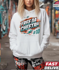 Tyreek Hill 10 free da cheetah Miami Dolphins logo shirt
