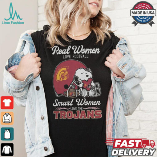 Usc Trojans x Snoopy Real Women Love Football Smart Women Helmet 2024 Shirt