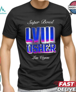 Usher Super Bowl LVIII Las Vegas logo shirt