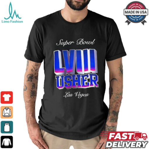 Usher Super Bowl LVIII Las Vegas logo shirt