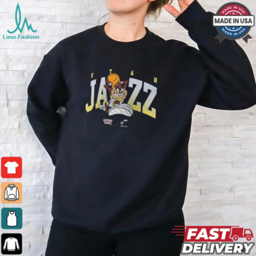 Utah Jazz Looney Tunes Taz Graphic Crew shirt