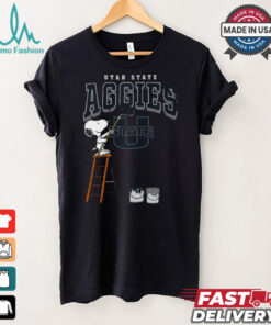 Utah State Aggies Snoopy Painting Shirt
