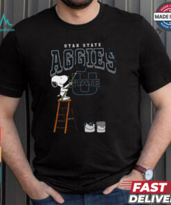 Utah State Aggies Snoopy Painting Shirt