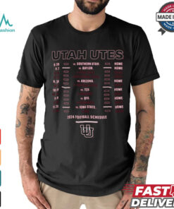 Utah Utes Red Football Schedule T Shirt