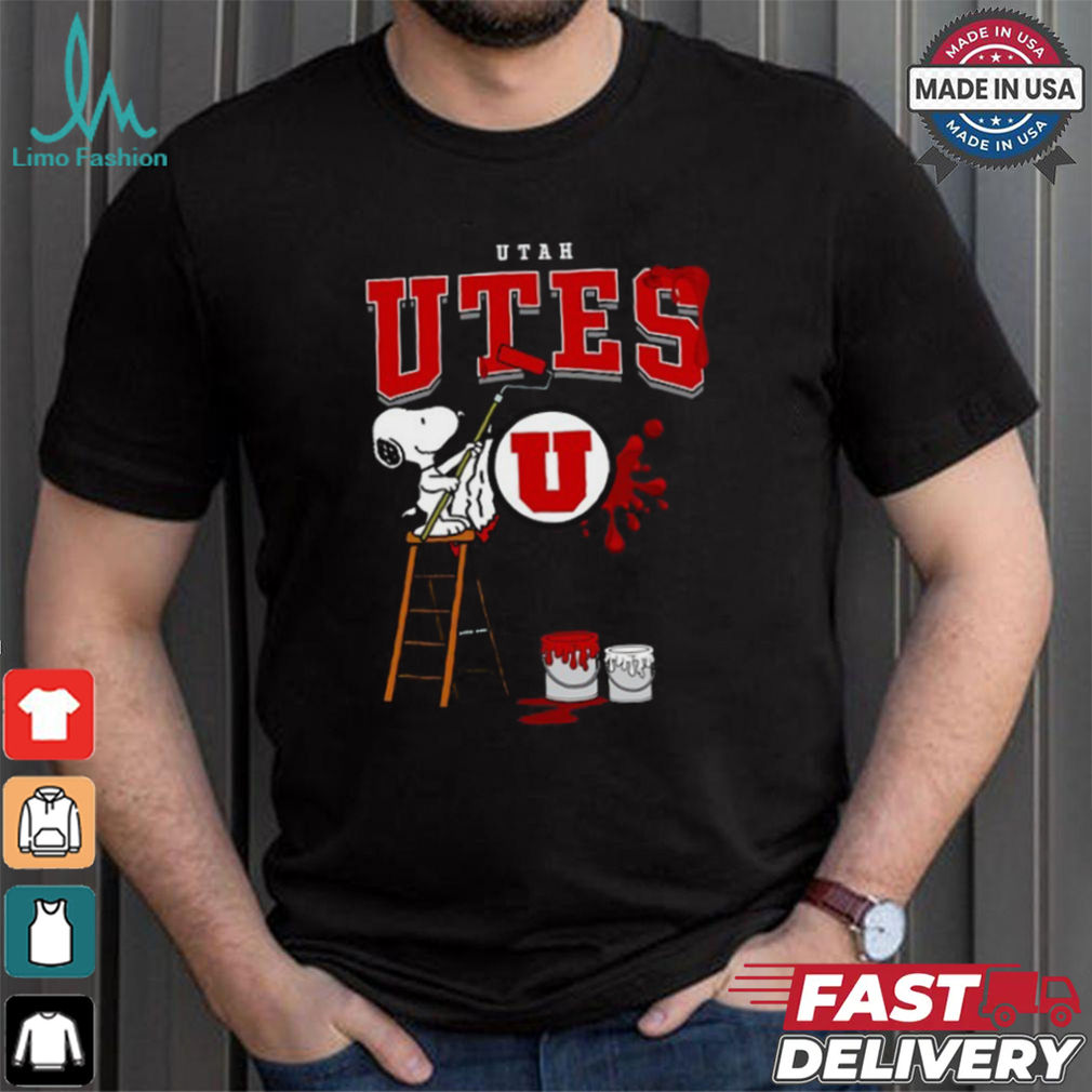 Utah Utes Snoopy Painting Shirt Utah Utes Snoopy Painting Shirt