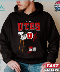 Utah Utes Snoopy Painting Shirt, hoodie, sweater, long sleeve and tank top Utah Utes Snoopy Painting Shirt