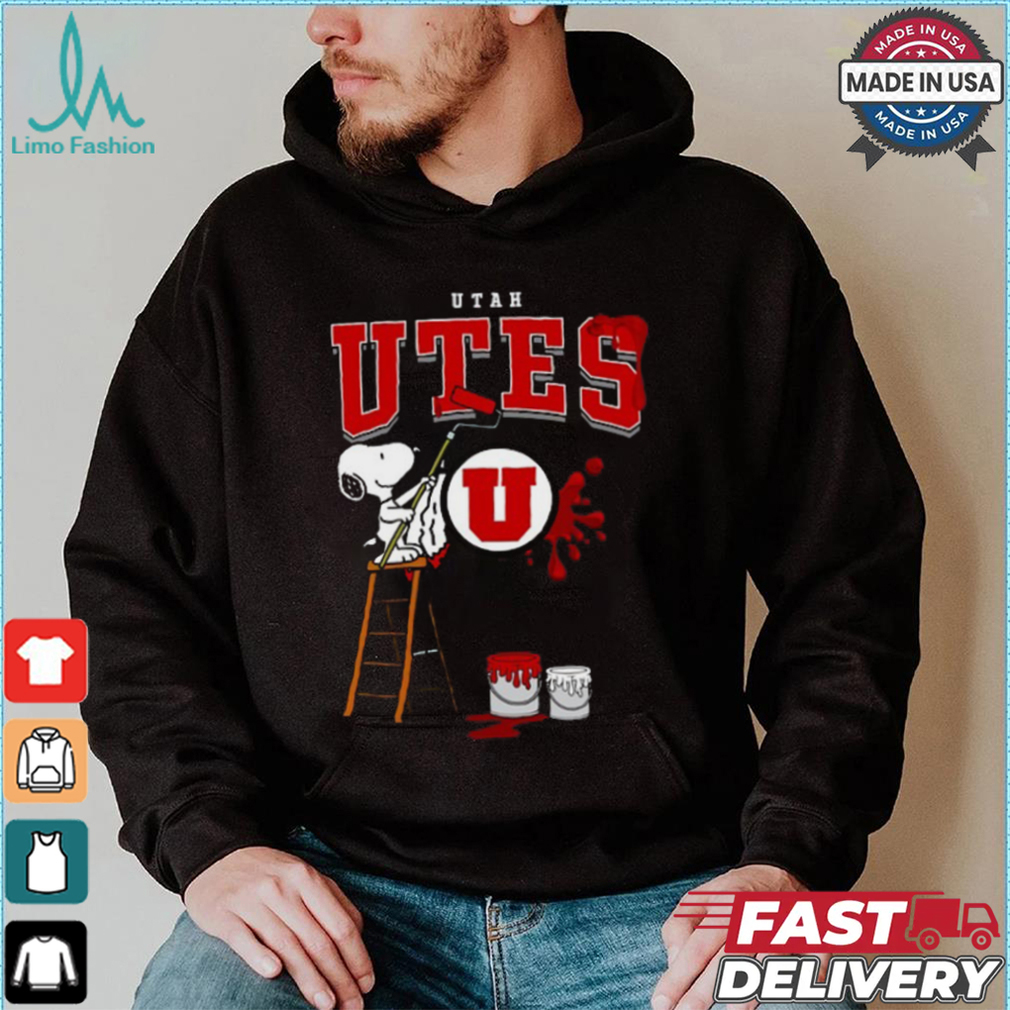 Utah Utes Snoopy Painting Shirt Utah Utes Snoopy Painting Shirt