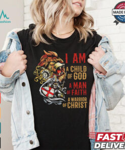 Viking lion I am a child of god a man of faith a warrior of Christ shirt