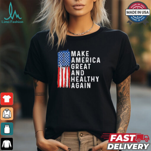 Vintage Usa Flag Make America Healthy And Great Again Maha T Shirt
