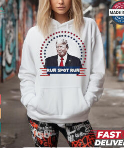 Vote run spot run 2024 trump Harris presidential debate T shirt, hoodie, sweater, long sleeve and tank top Vote run spot run 2024 trump Harris presidential debate T shirt