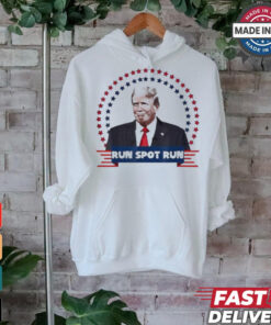 Vote run spot run 2024 trump Harris presidential debate T shirt, hoodie, sweater, long sleeve and tank top Vote run spot run 2024 trump Harris presidential debate T shirt