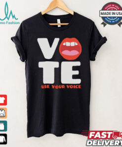 Vote use your voice mouth shirt