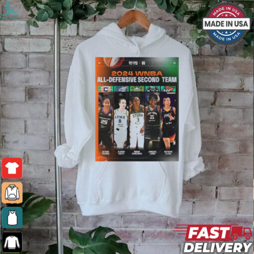 WNBA All Defensive 2024 Second team Are Alyssa Thomas, Alanna Smith, Nneka Ogwumike, Jonquel Jones, Natasha Cloud Poster t shirt