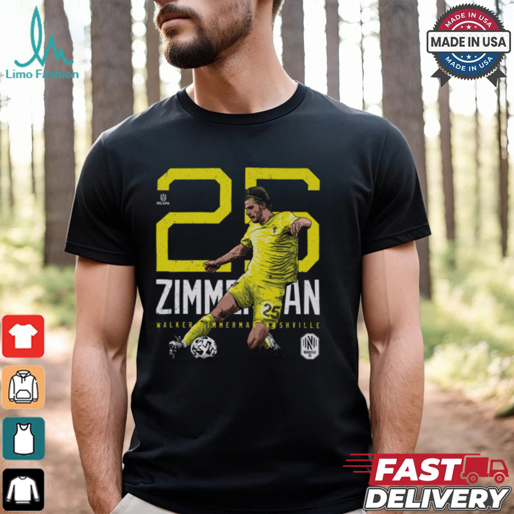 Walker Zimmerman Nashville SC Bold Number Shirt Walker Zimmerman Nashville SC Bold Number Shirt