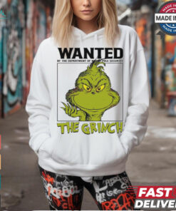 Wanted By The Department Of North Pole Security The Grinch Christmas Shirt