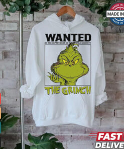 Wanted By The Department Of North Pole Security The Grinch Christmas Shirt