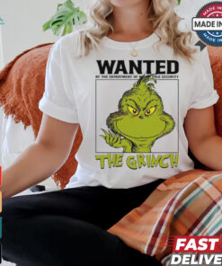 Wanted By The Department Of North Pole Security The Grinch Christmas Shirt