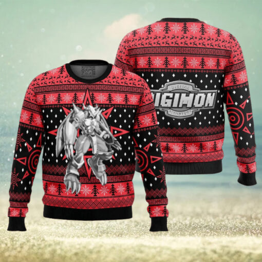 Wargreymon Digimon Best Xmas Knitted Ugly Christmas Sweater Gift For Family