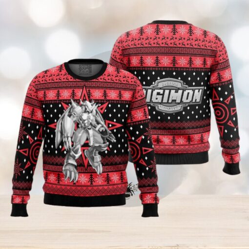 Wargreymon Digimon Best Xmas Knitted Ugly Christmas Sweater Gift For Family