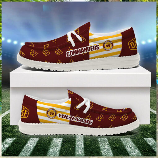 Washington Commanders 2024 Version Personalized Hey Dude Shoes