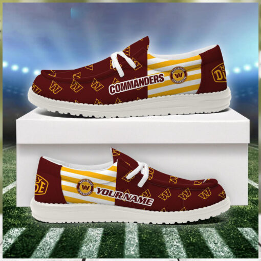 Washington Commanders 2024 Version Personalized Hey Dude Shoes