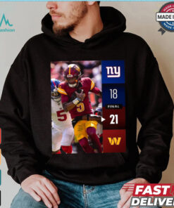 Washington Commanders Win 21 18 New York Giants 2024 NFL Week 2 Final Score Shirt
