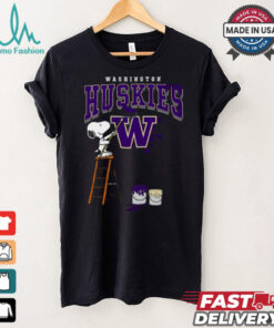 Washington Huskies Snoopy Painting Shirt