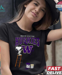 Washington Huskies Snoopy Painting Shirt