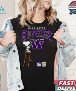 Washington Huskies Snoopy Painting Shirt